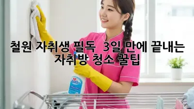 철원 자취생 필독! ✨ 3일 만에 끝내는 자취방 청소 꿀팁 🏡🧹